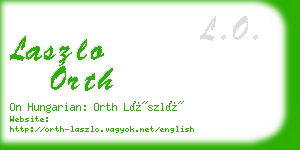 laszlo orth business card